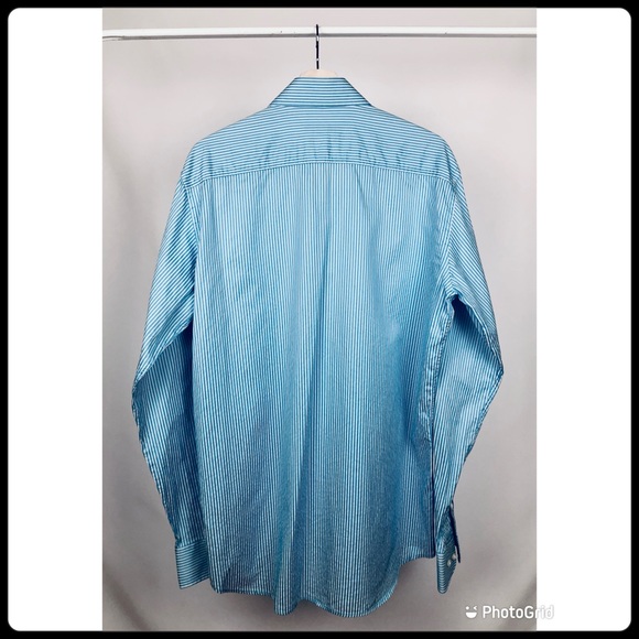 Men’s shirt from Matíníque. Excellent condition. Size XL. Blue & white stripes. - Picture 2 of 5